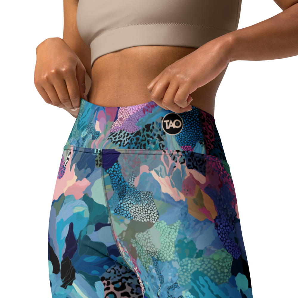 Camo Crush on Blue Yoga Leggings