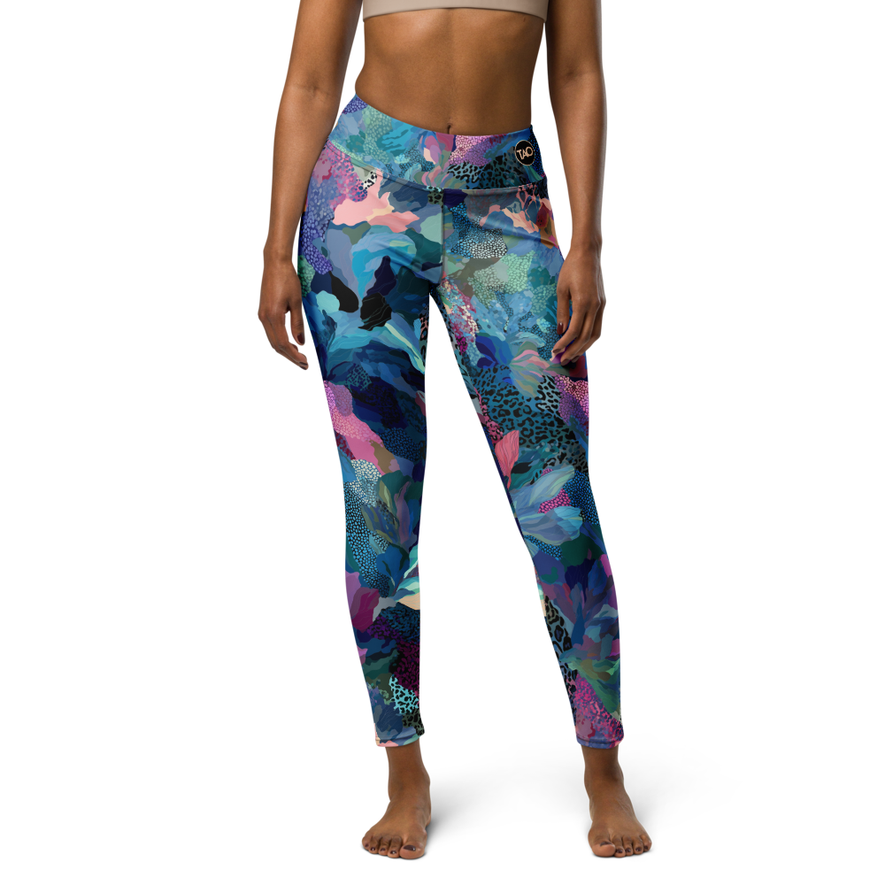 Camo Crush on Blue Yoga Leggings