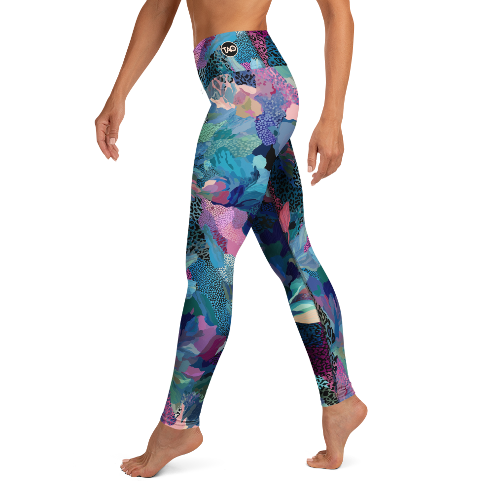 Camo Crush on Blue Yoga Leggings