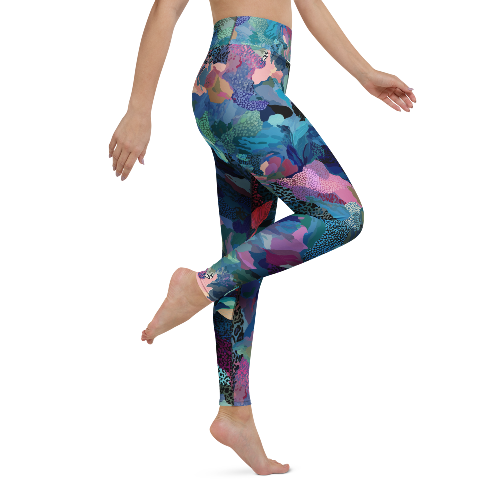 Camo Crush on Blue Yoga Leggings