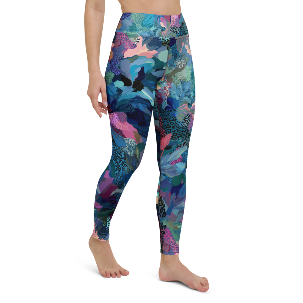Camo Crush on Blue Yoga Leggings