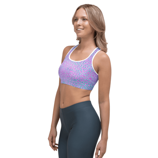 Leopardy Purple Sports Bra