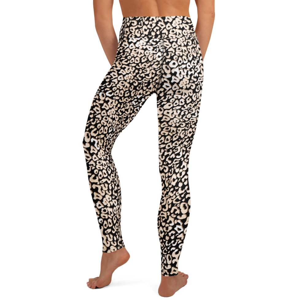 Leopardy Dark Yoga Leggings