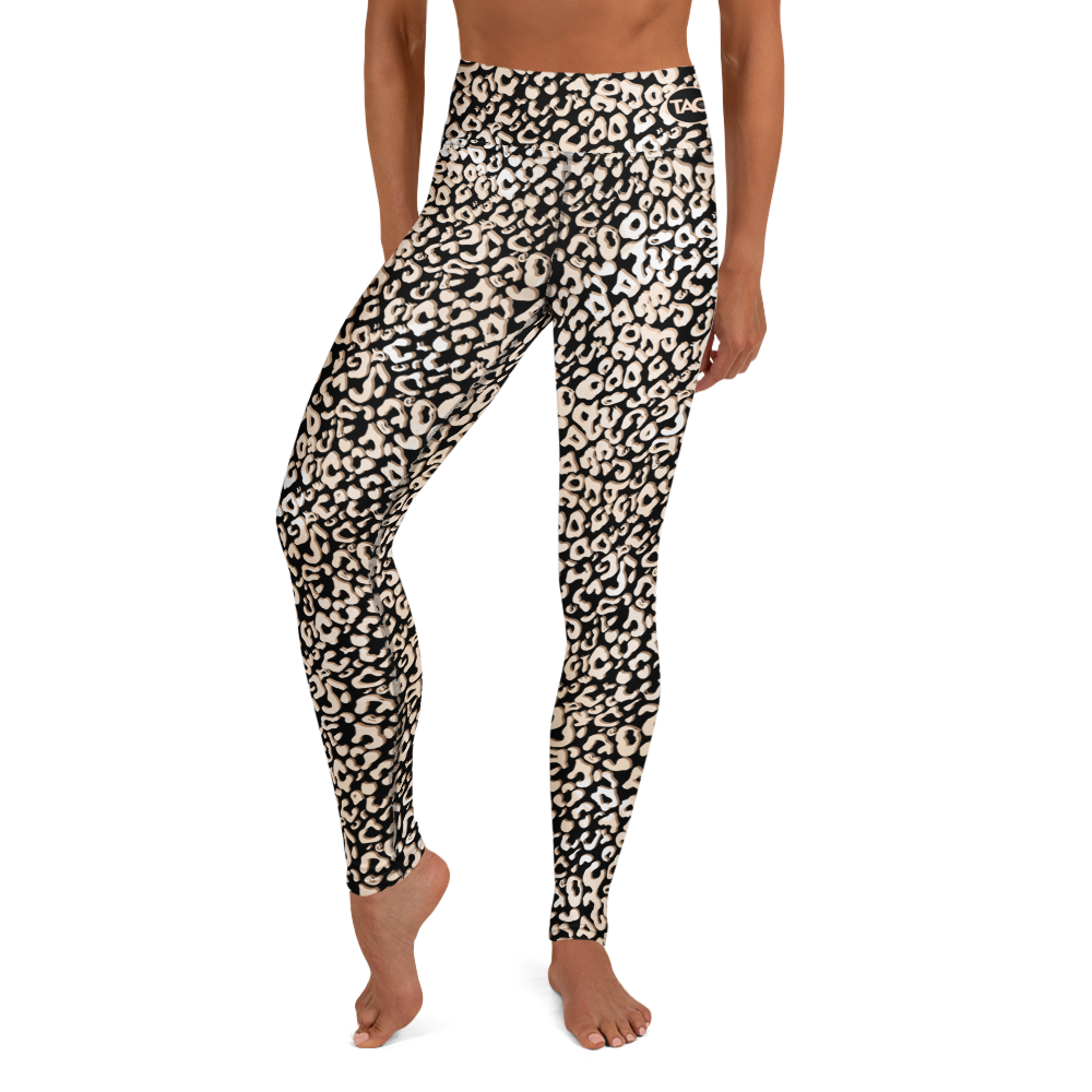 Leopardy Dark Yoga Leggings