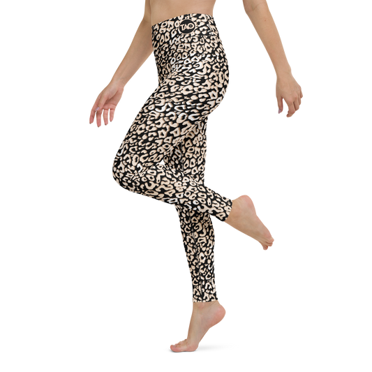 Leopardy Dark Yoga Leggings