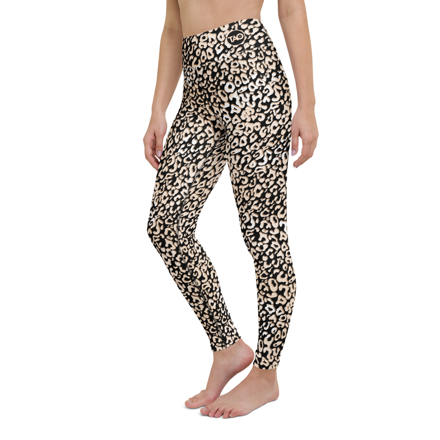 Leopardy Dark Yoga Leggings