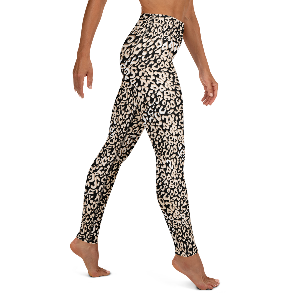 Leopardy Dark Yoga Leggings