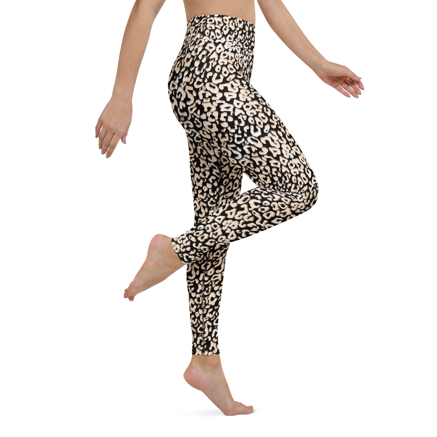 Leopardy Dark Yoga Leggings
