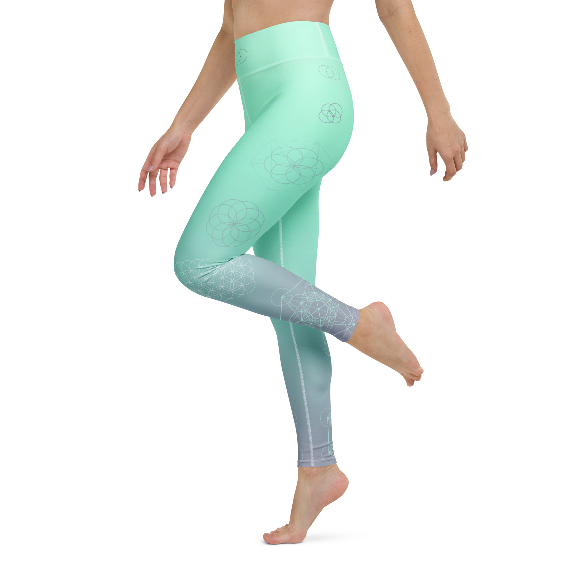 Minty Mandala sacred-geometry sports bra