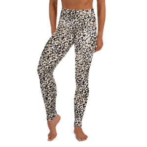 Dark Leopardy Leggings with high-waisted design and bold dark leopard print.